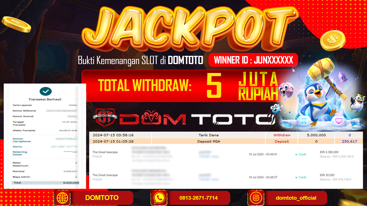 JACKPOT SLOT ICE GREAT ICESCAPE PG SOFT 15 JULI 2024